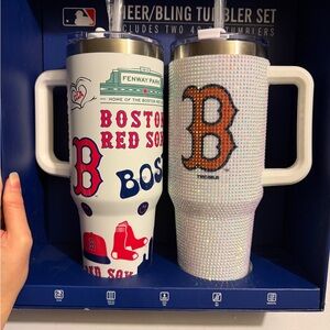 MLB Boston Red Sox Tumbler Set - White and Sparkling